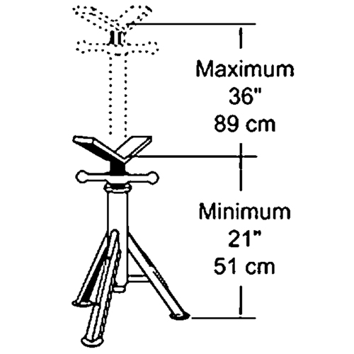 Heavy-Duty Pipe Jack, 2500 lbs. Load Capacity Meunier Outillage Industriel