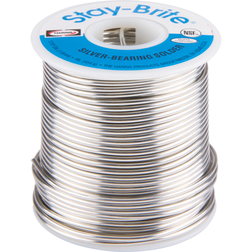 M&eacute;taux d'apport Stay-Brite, Sans plomb, 96 % d'&eacute;tain, 4 % d'argent, &acirc;me Plein, dia. 0,0625" Meunier Outillage Industriel