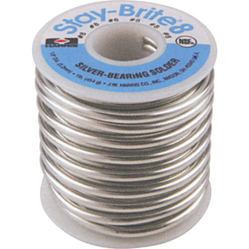 M&eacute;tal d'apport Stay-Brite 8, Sans plomb, 94 % d'&eacute;tain, 6 % d'argent, &acirc;me Plein, dia. 0,0625" Meunier Outillage Industriel