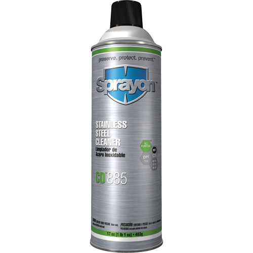 Nettoyant pour acier inoxydable CD885, 20 oz, Canette a&eacute;rosol Meunier Outillage Industriel