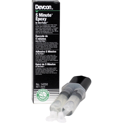 5-Minute Adhesive, 25 ml, Dual Cartridge, Two-Part, Clear Meunier Outillage Industriel