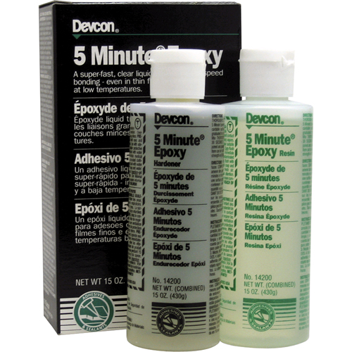 5-Minute Adhesive, 444 ml, Bottle, Two-Part, Clear Meunier Outillage Industriel