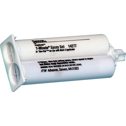 1-Minute Adhesive, 50 ml, Dual Cartridge, Two-Part, Amber Meunier Outillage Industriel