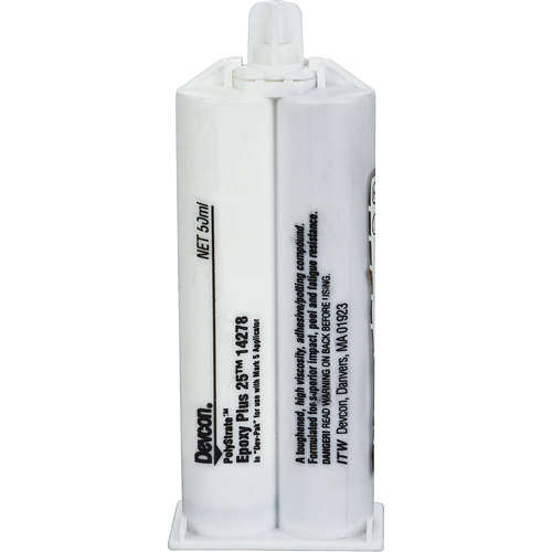 Epoxy Plus 25, Two-Part, Dual Cartridge, 50 ml., Grey Meunier Outillage Industriel