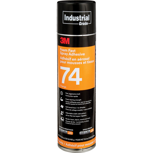Foam & Fabric Spray Adhesive, Orange, Aerosol Can Meunier Outillage Industriel