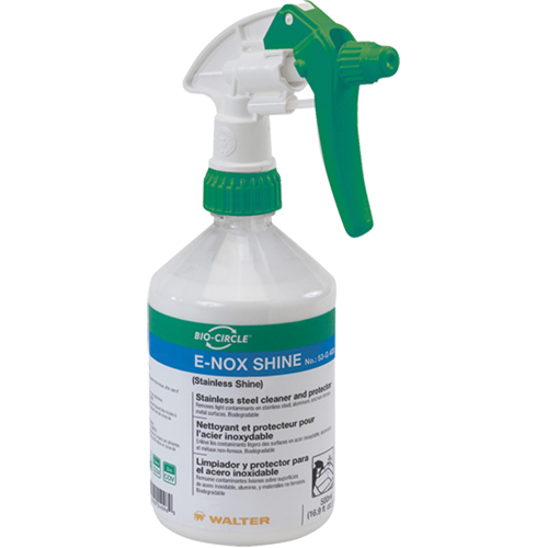 E-Nox Shine Stainless Steel Cleaner & Protector, 500 ml, Trigger Bottle Meunier Outillage Industriel