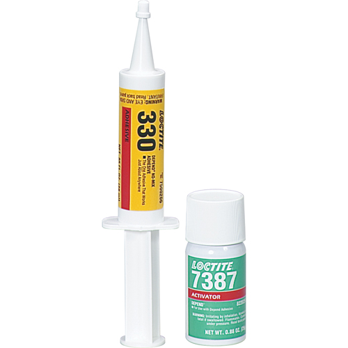 330 Depend&reg; No-Mix Adhesive, Two-Part, 250 ml, Kit, Amber Meunier Outillage Industriel