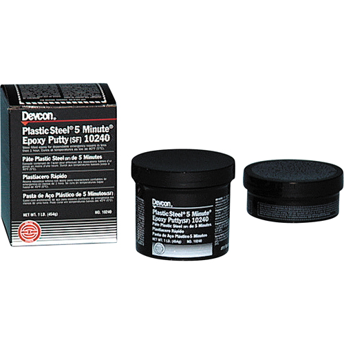Mastic Plastic Steel 5 Minute, 1 lb, R&eacute;cipient Meunier Outillage Industriel