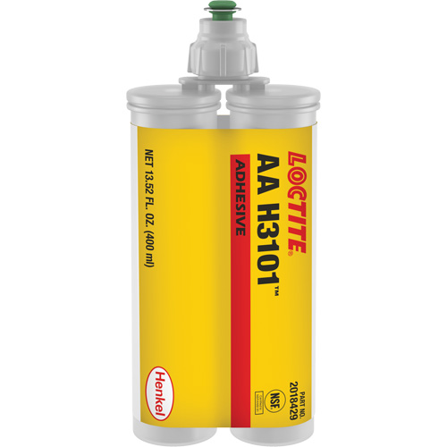 AA H3101 Structural Adhesive, Two-Part, Dual Cartridge, 400 ml, White Meunier Outillage Industriel