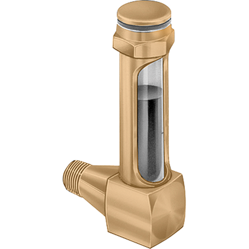 Brass Liquid Level Gauges - Short Elbow, Threaded, 1-15/16" L, 225°F (107.22° C) Meunier Outillage Industriel