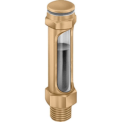 Brass Liquid Level Gauges - Straight, Threaded, 14-1/4" L, 225°F (107.22° C) Meunier Outillage Industriel