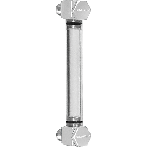 Round Nylon Liquid Level Gauge, Threaded, 9" L, 205°F (96.11° C) Meunier Outillage Industriel