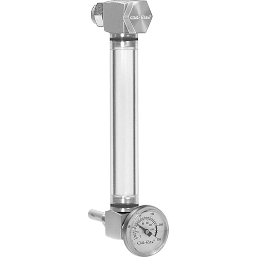 Round Nylon Liquid Level Gauge, Threaded, 6" L, 205°F (96.11° C) Meunier Outillage Industriel