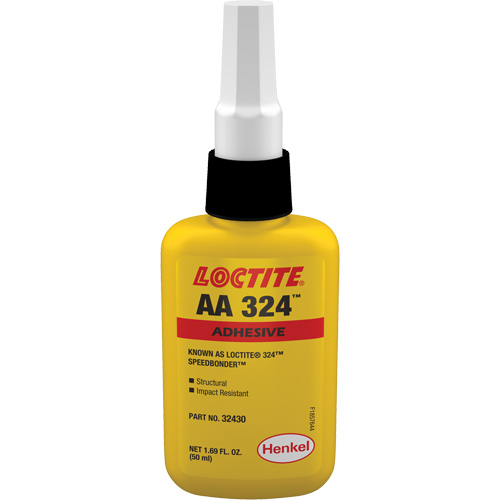 Adh&eacute;sif acrylique structurel 324 Speedbonder, Deux composants, 50 ml, Bouteille, Jaune Meunier Outillage Industriel