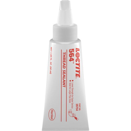 Produit d'&eacute;tanch&eacute;it&eacute; pour raccords filet&eacute;s 564, Tube, 50 ml, -53.9° C - 572° C/-65° F - 300° F Meunier Outillage Industriel