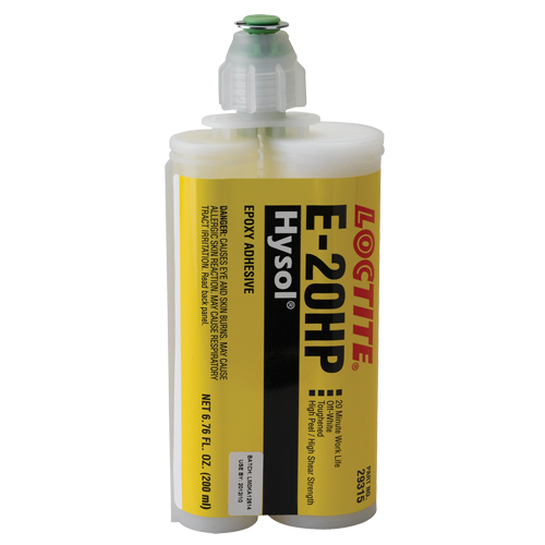 E-20P Fast Setting Structural Adhesives, 200 ml, Dual Cartridge, Two-Part, White Meunier Outillage Industriel