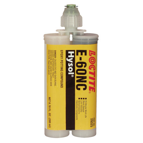 E-60NC Electrically Non-Corrosive Structural Adhesives, 200 ml, Dual Cartridge, Two-Part, Black Meunier Outillage Industriel