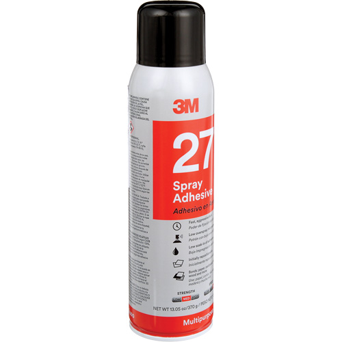 27 Multi-Purpose Spray Adhesive, Clear, Aerosol Can Meunier Outillage Industriel