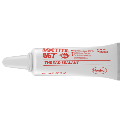 567 High Temperature Thread Sealant, Tube, 6 ml, -53.88° C - 204° C/-65° F - 400° F Meunier Outillage Industriel