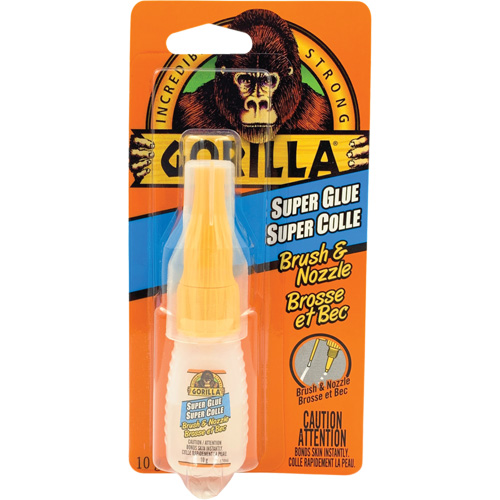 Super Glue Brush & Nozzle, 10 g, Bottle, Clear Meunier Outillage Industriel