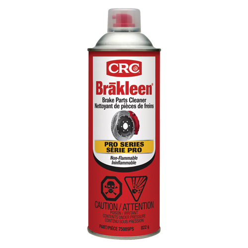 Produit de nettoyage ininflammable pour les freins de s&eacute;rie professionnelle Brakleen, Canette a&eacute;rosol Meunier Outillage Industriel