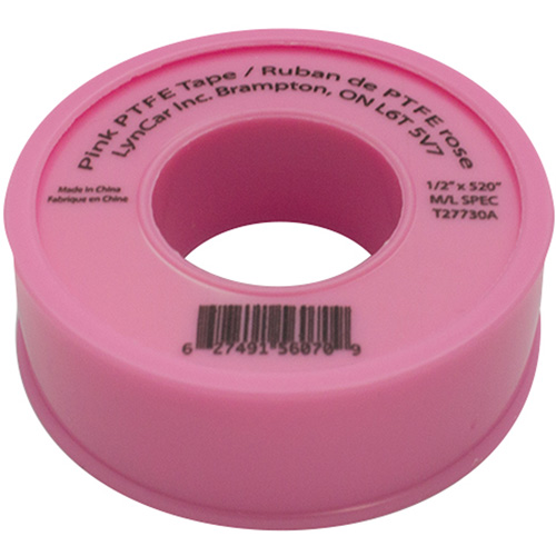 Teflon&reg; Tape, 520" L x 1/2" W, Pink Meunier Outillage Industriel
