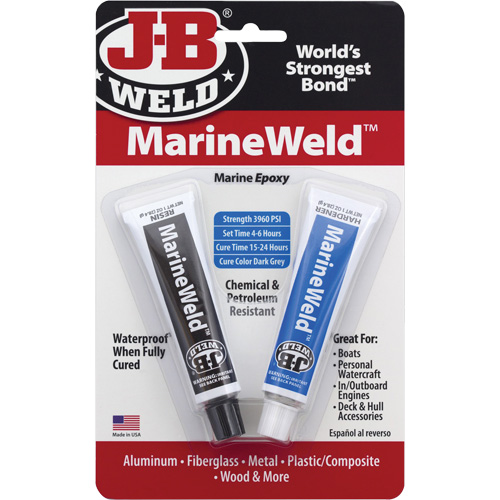 MarineWeld Epoxy, Two-Part, Tube, 3 oz., Grey Meunier Outillage Industriel