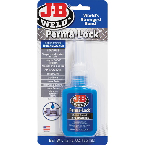 Compos&eacute; de blocage Perma-Lock, Bleu, Moyen, 36 ml, Bouteille Meunier Outillage Industriel