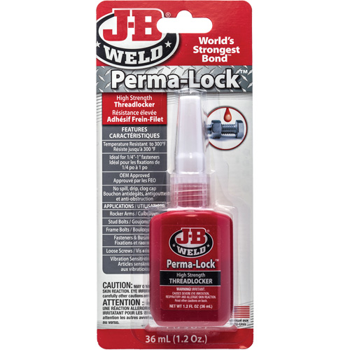 Compos&eacute; de blocage Perma-Lock, Rouge, &eacute;lev&eacute;, 36 ml, Bouteille Meunier Outillage Industriel