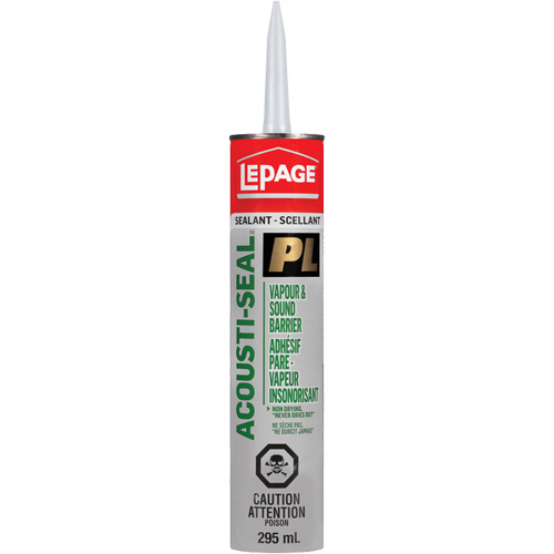 PL&reg; Vapour Barrier & Sound Reduction Adhesive, 825 ml, Tube, Black Meunier Outillage Industriel
