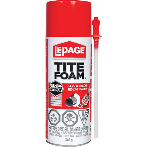 Titefoam Gaps & Cracks Insulating Foam Sealant, Aerosol Can, White Meunier Outillage Industriel