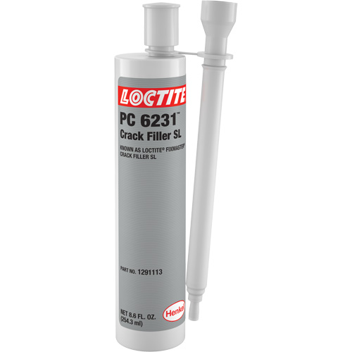 Loctite&reg; Fixmaster&reg; Crack Filler SL, 8.6 fl. oz., Dual Cartridge, Grey Meunier Outillage Industriel
