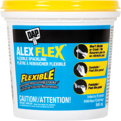 Alex Flex&reg; Flexible Spackling, 946 ml, Plastic Container Meunier Outillage Industriel