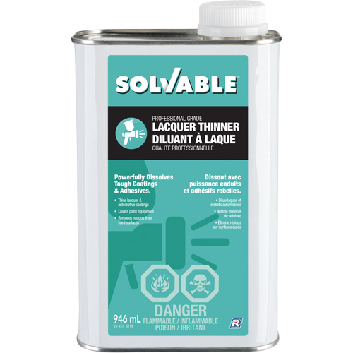 Diluant &agrave; lacque de calibre professionnel, Bidon rectangulaire, 946 ml Meunier Outillage Industriel