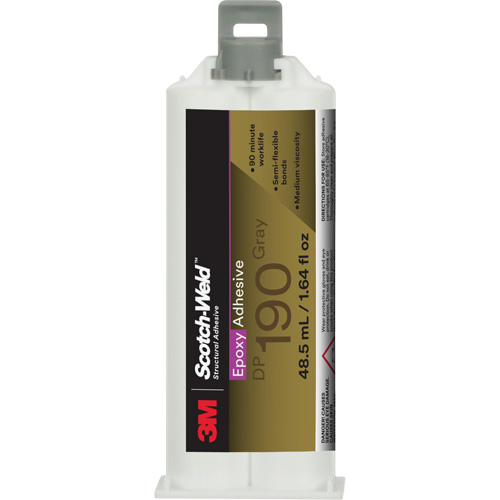 Adh&eacute;sif &eacute;poxyde DP190 Scotch-Weld, 1,64 liq. oz., Cartouche, Deux composants, Gris Meunier Outillage Industriel