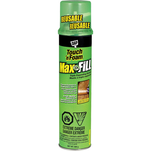 Touch 'n Foam&reg; Max Fill Triple Expanding Sealant, 566 g, Aerosol Can, Cream Meunier Outillage Industriel