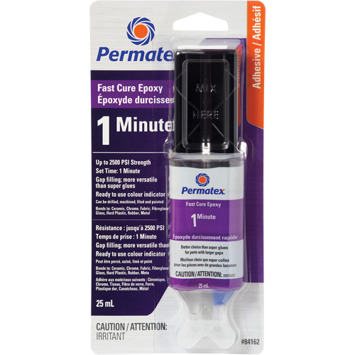 Gel &eacute;poxyde, 25 ml, Seringue, Deux composants, Transparent Meunier Outillage Industriel