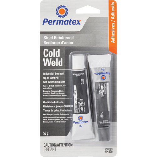 Cold Weld Bonding Compound, 2 x 28 g, Tube, Two-Part, Grey Meunier Outillage Industriel