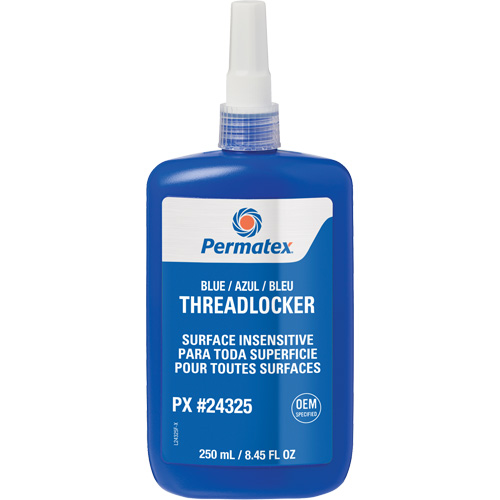 Surface Insensitive Threadlocker, Blue, High, 250 ml, Bottle Meunier Outillage Industriel