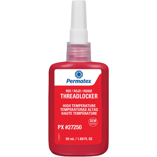 High Temperature Threadlocker, Red, High, 50 ml, Bottle Meunier Outillage Industriel