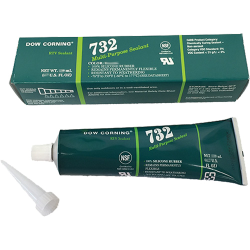 732 Sealant, 90 ml, Tube, White Meunier Outillage Industriel