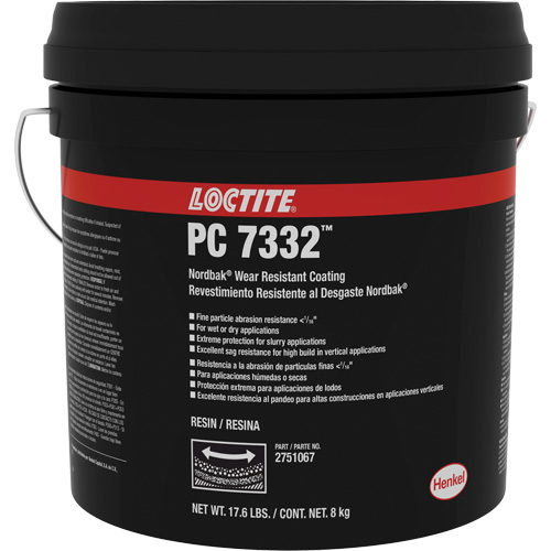 7332 Nordbak&reg; Wear Prevention Coating, Grey, 10 kg, Pail Meunier Outillage Industriel