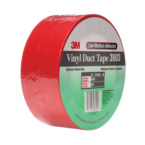 3903 Vinyl Duct Tape, 48 mm (2") W x 46 m (151') L, 6.5 mils, Red Meunier Outillage Industriel