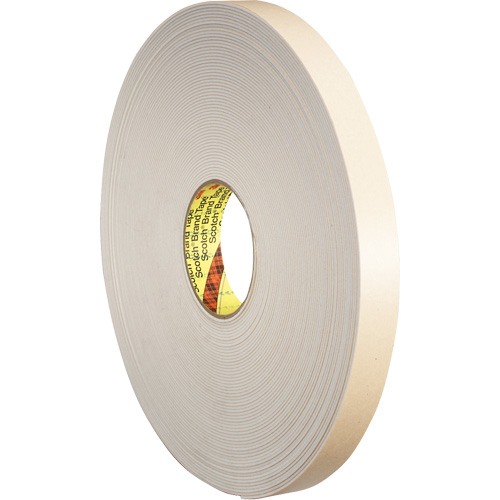 Ruban double face en mousse, 66 m (216') lo x 25,4 mm (1") la, 31 mils, Poly&eacute;thyl&egrave;ne Meunier Outillage Industriel