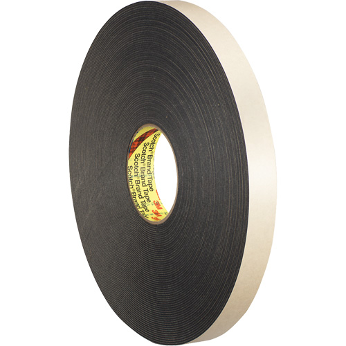 Double-Coated Foam Tape, 33 m (108') L x 12.7 mm (1/2") W, 62 mils, Polyethylene Meunier Outillage Industriel