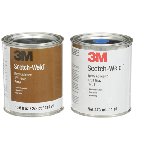 Adh&eacute;sif Scotch-Weld, 16 oz liq., Tube, Deux composants, Gris Meunier Outillage Industriel