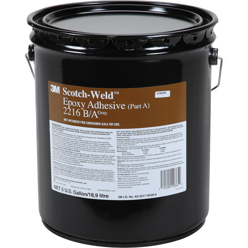Adh&eacute;sif Scotch-Weld, 5 gal., Seau, Deux composants, Gris Meunier Outillage Industriel