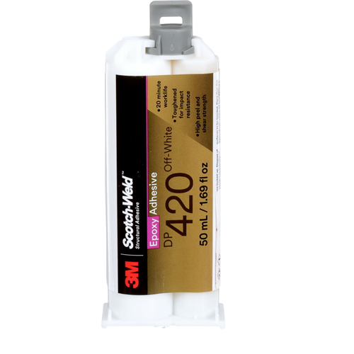 Adh&eacute;sif Scotch-Weld, 1,25 oz lq, Cartouche, Deux composants, Blanc cass&eacute; Meunier Outillage Industriel