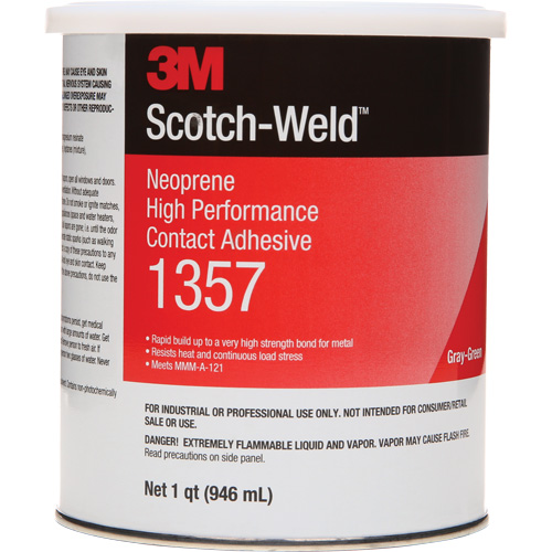 Neoprene High-Performance Contact Adhesive, Can, 32 fl. oz., Grey Meunier Outillage Industriel