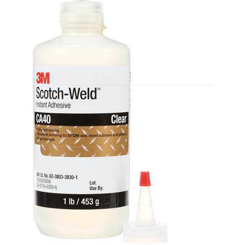 Adh&eacute;sif instantan&eacute; CA5 Scotch-Weld, Transparent, Bouteille, 1 lb Meunier Outillage Industriel